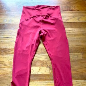 Instill cayenne red leggings, high rise, 25”